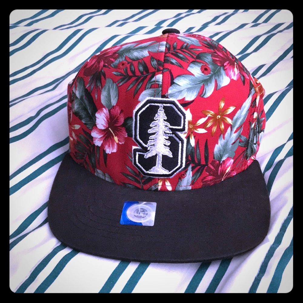 Floral Stanford pines college snap back